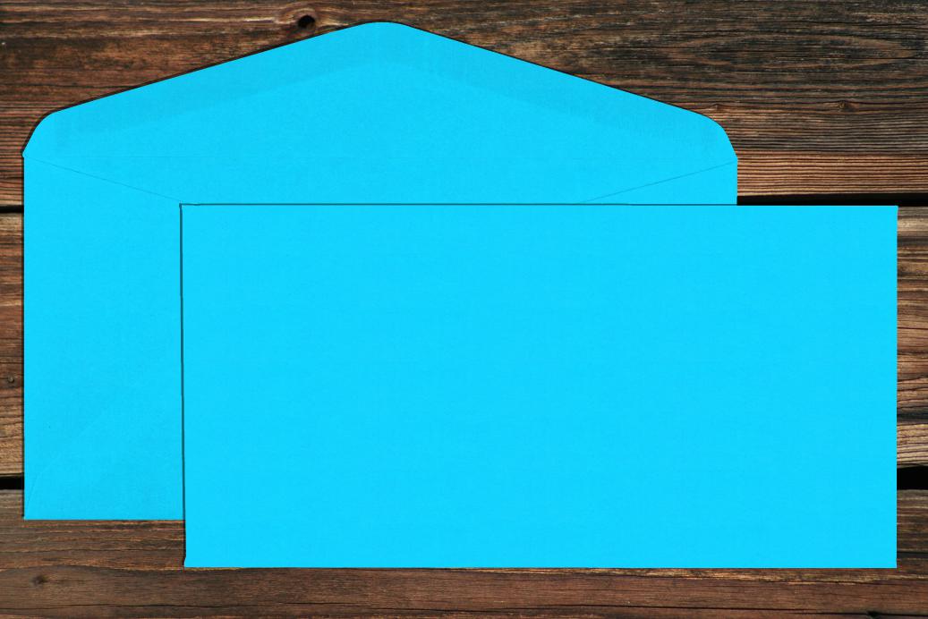 Briefhüllen DL 110x220 mm Nassklebend Ozeanblau 120 g/qm